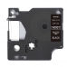 Dymo 40921 kompatible Etikettenband, Weiß auf schwarz, 9mm x 7m